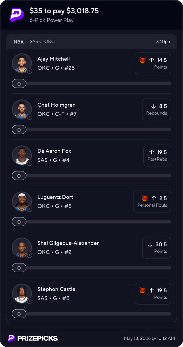 slang1ngwang's tweet photo. Hired an esty witch for my parlays on okc/spurs game 1 🫪🙂‍↕️ https://t.co/2aSoKP55jW