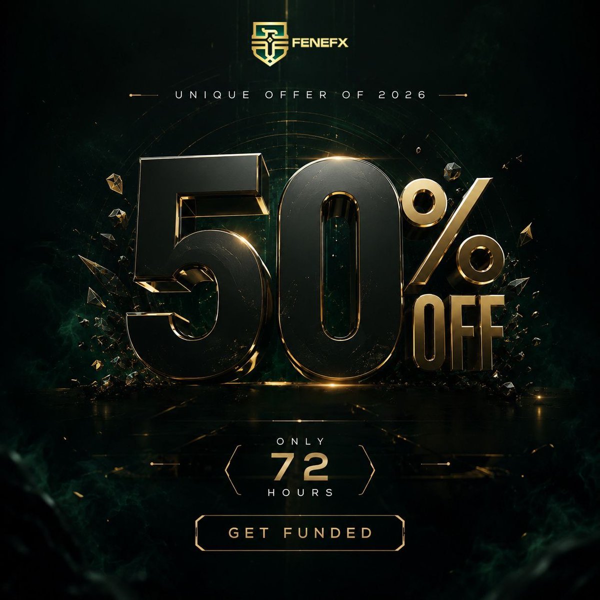 fenefx's tweet photo. When everyone slowed down,
we kept going.

And now FeneFX’s biggest 2026 discount is live.

50% OFF
on $10K to $100K capital accounts.

Code:
FORIRAN50

⏳ Ends Thursday

https://t.co/UQCRp2l6XX https://t.co/2U9NOjqYTx