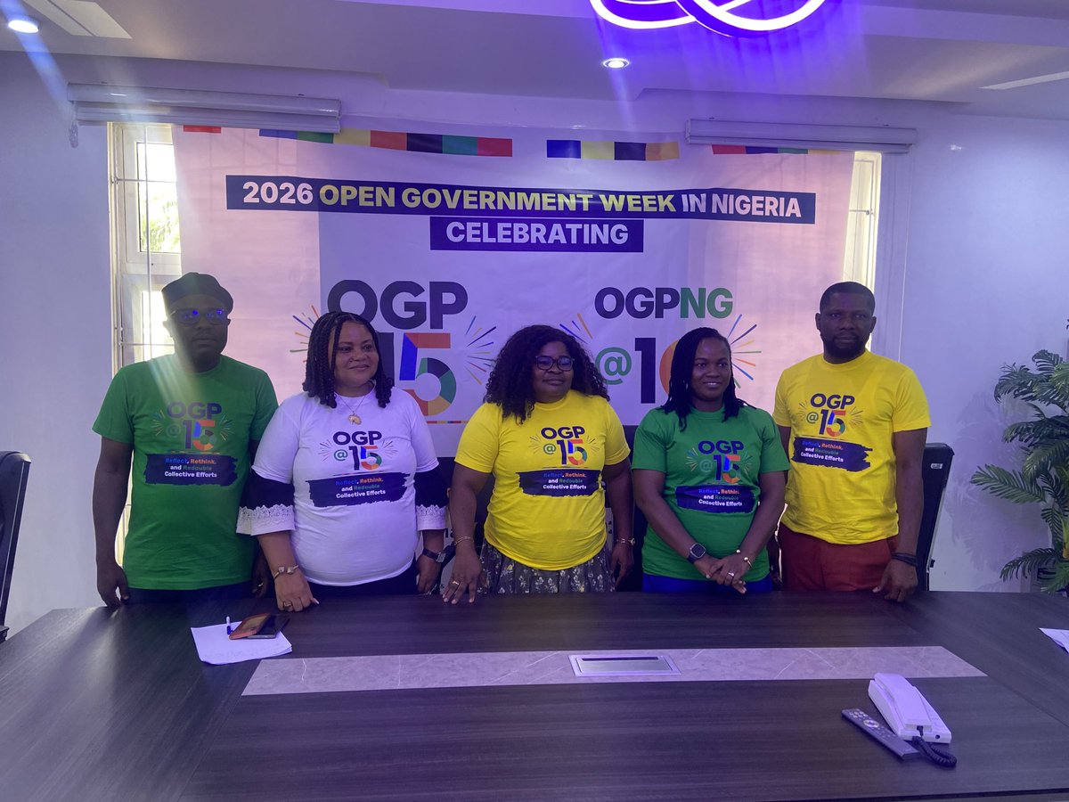 serdecnig's tweet photo. Kicking off #OGPWeek2026, we joined civil society, media and partners to review OGP implementation in Nigeria.
We called for stronger political will, proper funding and timely signing of NAP IV.
Open government must move beyond promises to action.
#Transparency #Accountability https://t.co/JvazAmx8nD