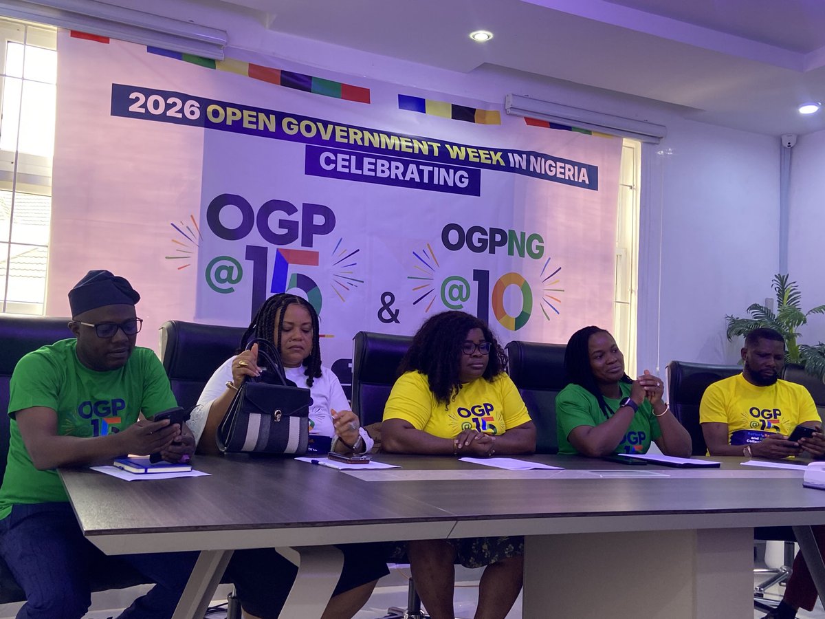 serdecnig's tweet photo. Kicking off #OGPWeek2026, we joined civil society, media and partners to review OGP implementation in Nigeria.
We called for stronger political will, proper funding and timely signing of NAP IV.
Open government must move beyond promises to action.
#Transparency #Accountability https://t.co/JvazAmx8nD