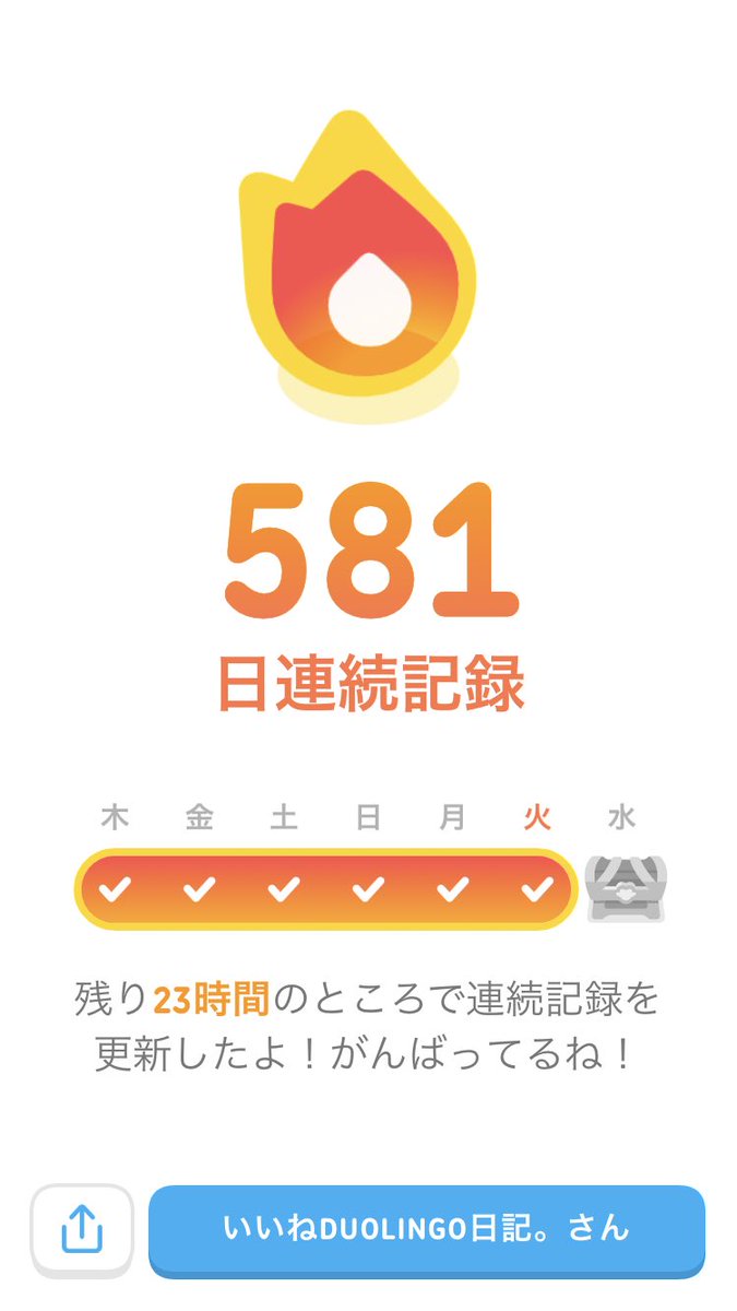 Duolingo日記。 tweet media