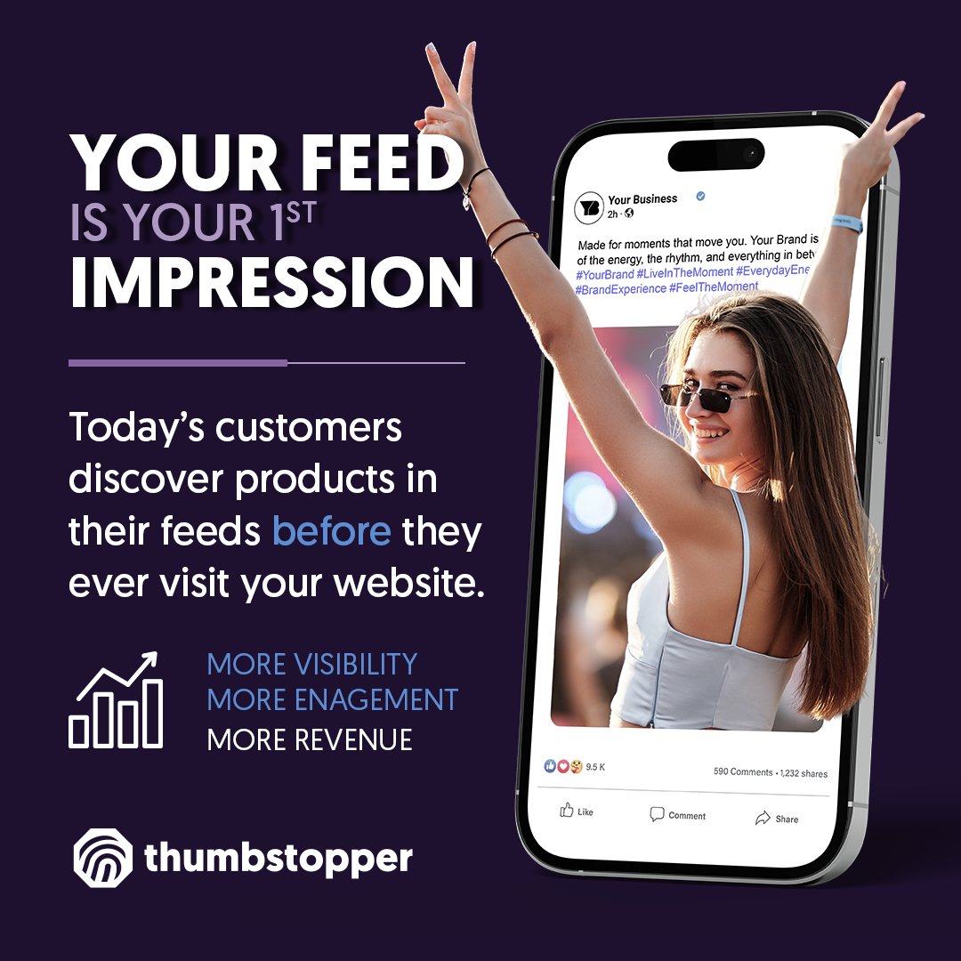 THMBSTPPR's tweet photo. More visibility.
More engagement.
More opportunity.
Because social media should do more than fill a feed.
It should drive revenue.
#thumbstopper #RevenueEngine #MarketingAutomation #DealerMarketing #BrandVisibility #retailmarketing #socialmediastrategy https://t.co/jOvYaXVKcS