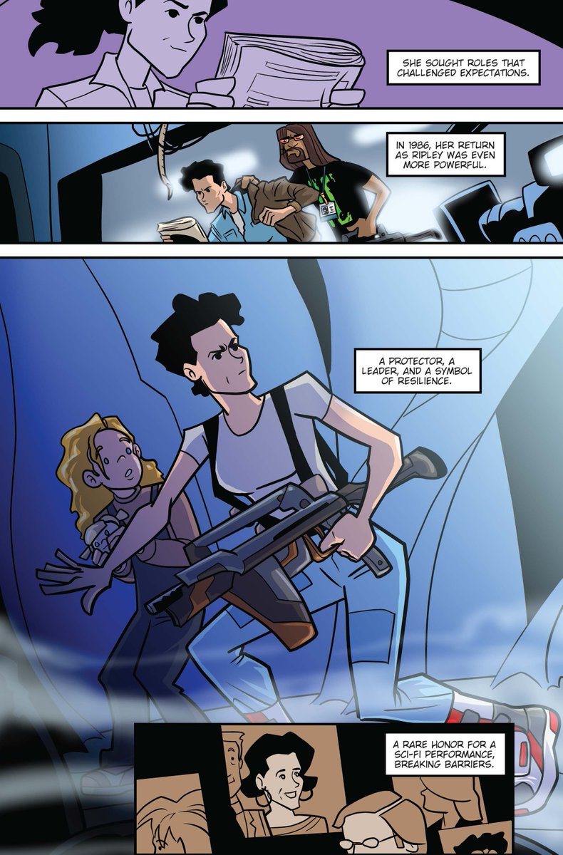 TidalWaveComics's tweet photo. 🚀 A FIRST LOOK at Female Force: Sigourney Weaver — arriving THIS WEEK! 🎬👽

📚 In print on Amazon and digitally everywhere this week! Click here to order on Amazon: https://t.co/y10z19BzJZ

#SigourneyWeaver #FemaleForce #Alien #Ghostbusters #Avatar #ComicBooks #WomenInFilm https://t.co/oi1HMWEe41