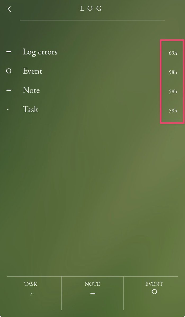 oliverservinX's tweet photo. Like the idea of deleting notes after 72 hours on the bullet journal mobile app. It lets me dump ideas to free my mind, then reflect later if they're worth keeping. Most aren't. https://t.co/r6PCviR3bj