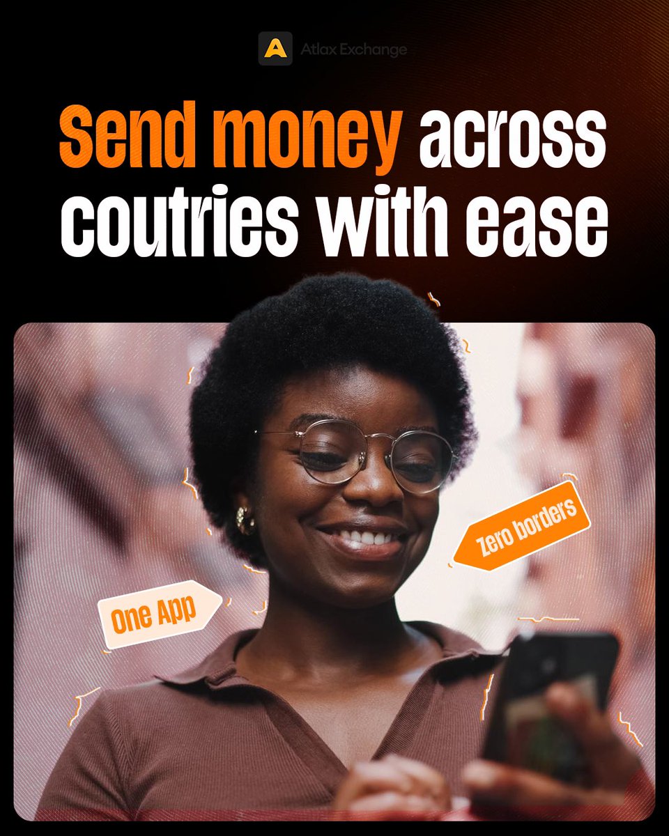 Atlaxchange's tweet photo. No matter where life takes the people you care about, sending money shouldn’t feel complicated. With Atlax Exchange, distance feels smaller and transactions feel easier.
Send money across countries with ease, because there should be zero borders when it comes to moving forward. https://t.co/ie79jOFFtb
