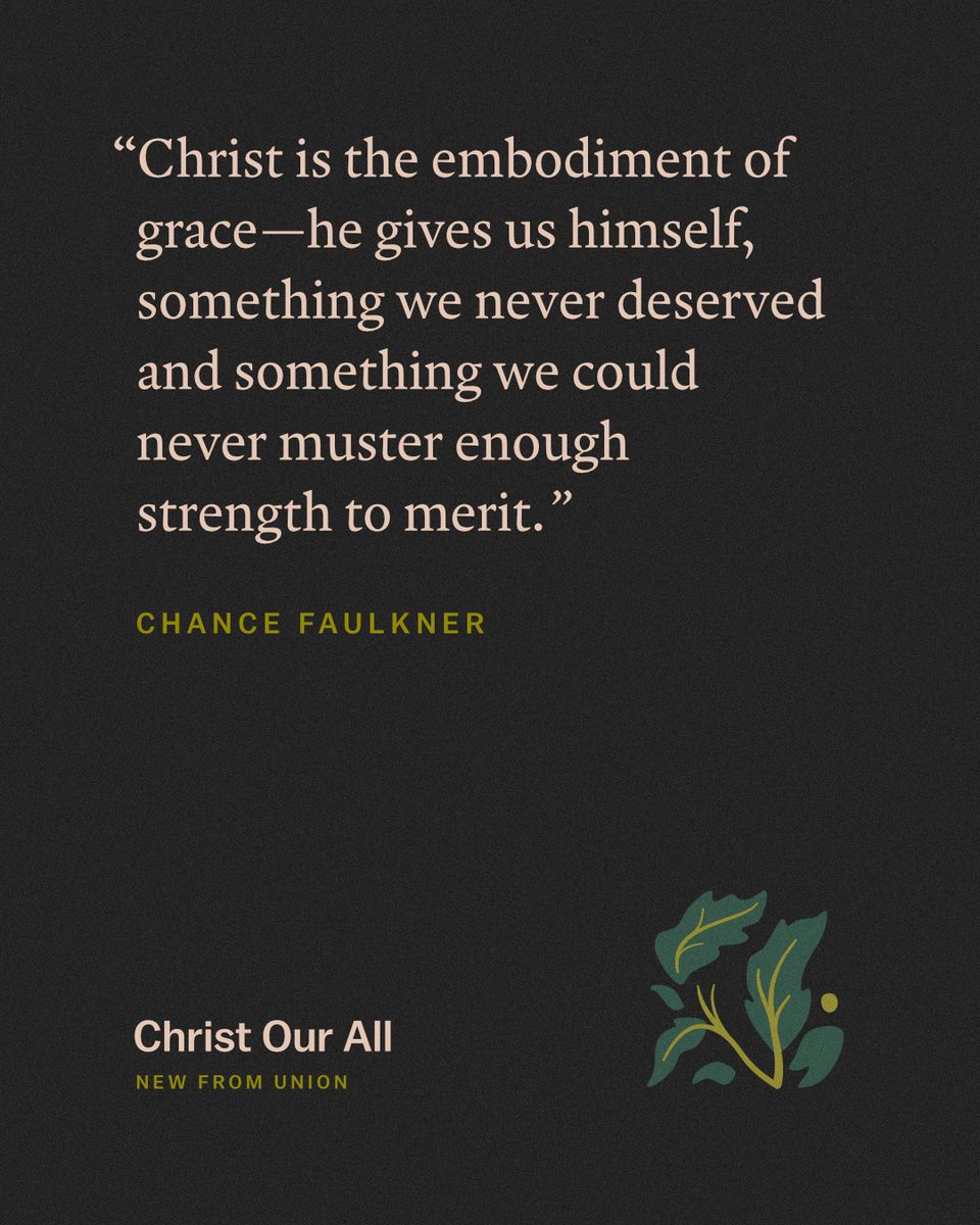 UnionTheology's tweet photo. Christ is the embodiment of grace—he gives us himself, something we never deserved and something we could never muster enough strength to merit.

@chancefaulkner https://t.co/7t63qJ3jQ0