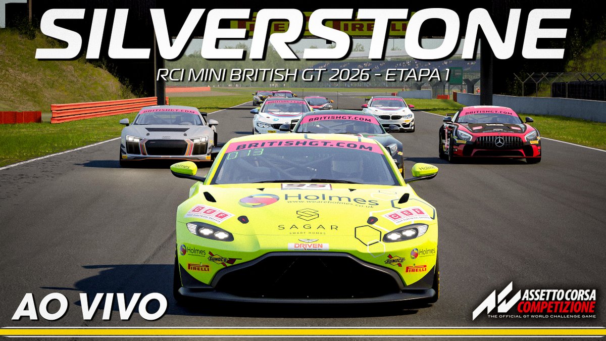 S_Fantozzi71's tweet photo. Vamos começar essa Semana com Campeonato! A Mini British GT 2026 começa hoje em Silverstone e para esse campeonato vamos de Aston GT4 pela primeira vez

🔴 - https://t.co/huwarM2hYm
🟣 - https://t.co/LdWRiIF5Ch https://t.co/ir3SI2t6rv