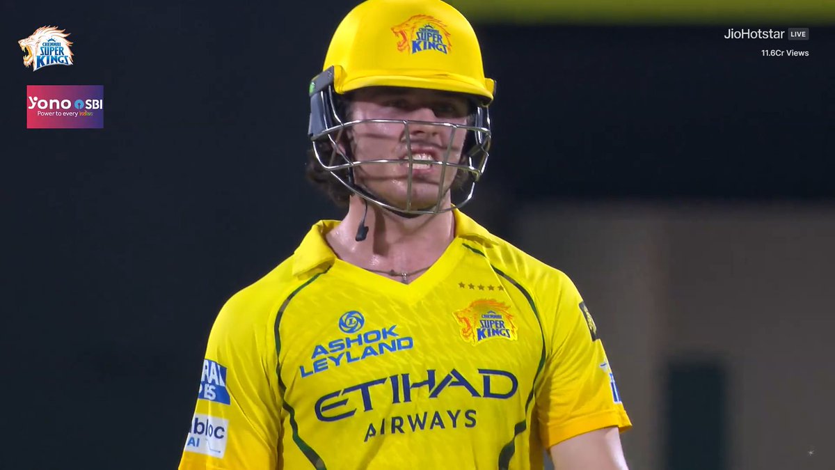 CricCrazyJohns's tweet photo. 44 RUNS FROM 27 BALLS IN A MUST WIN GAME 👏

- A fine knock from Dewald Brevis in such a difficult time for CSK. https://t.co/UqrivrTTAn