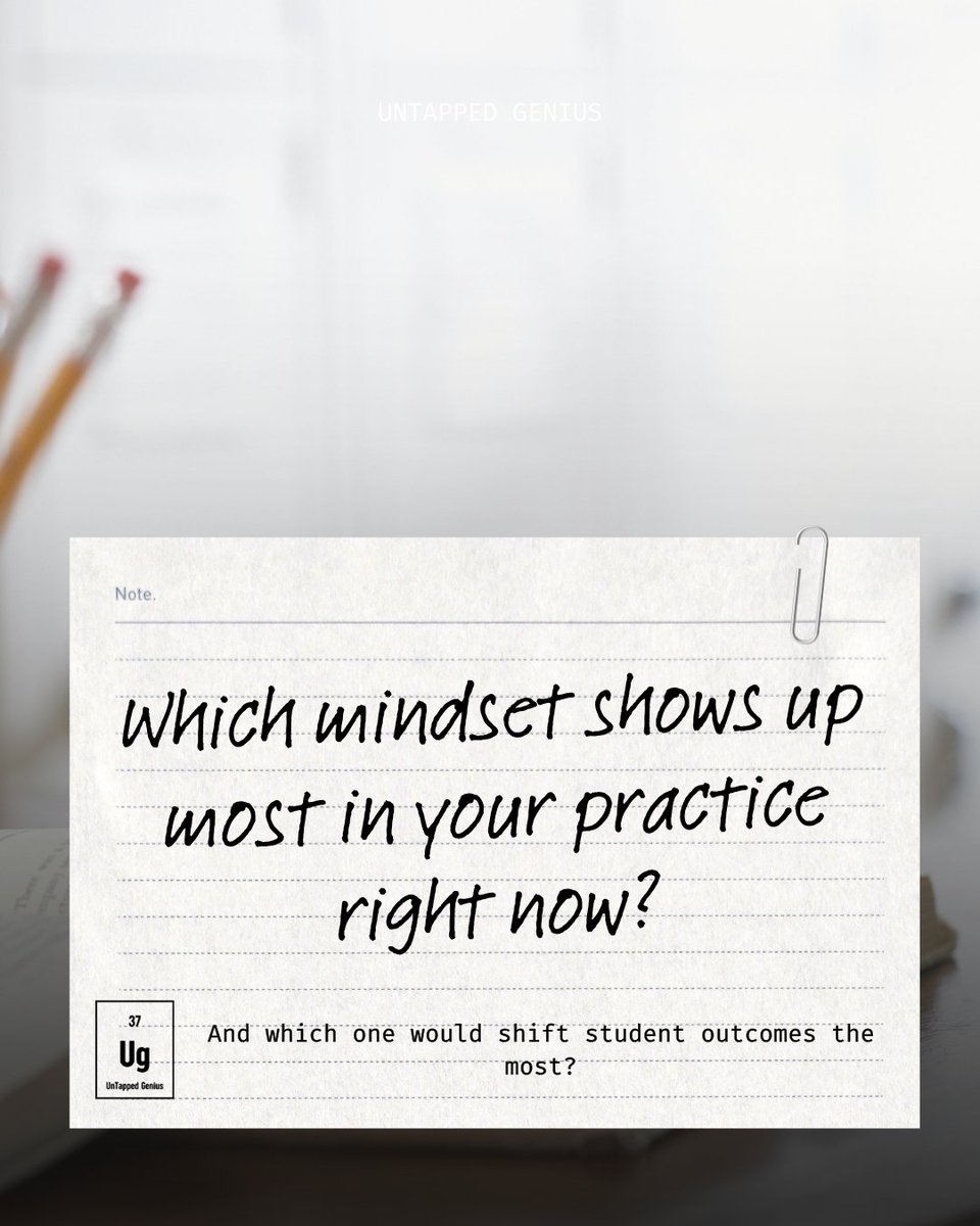 UnTapped_Genius's tweet photo. The question isn’t “Did I teach it?”

It’s: Did they learn it?

Mindset changes everything. #Education https://t.co/PaZmbmNME6