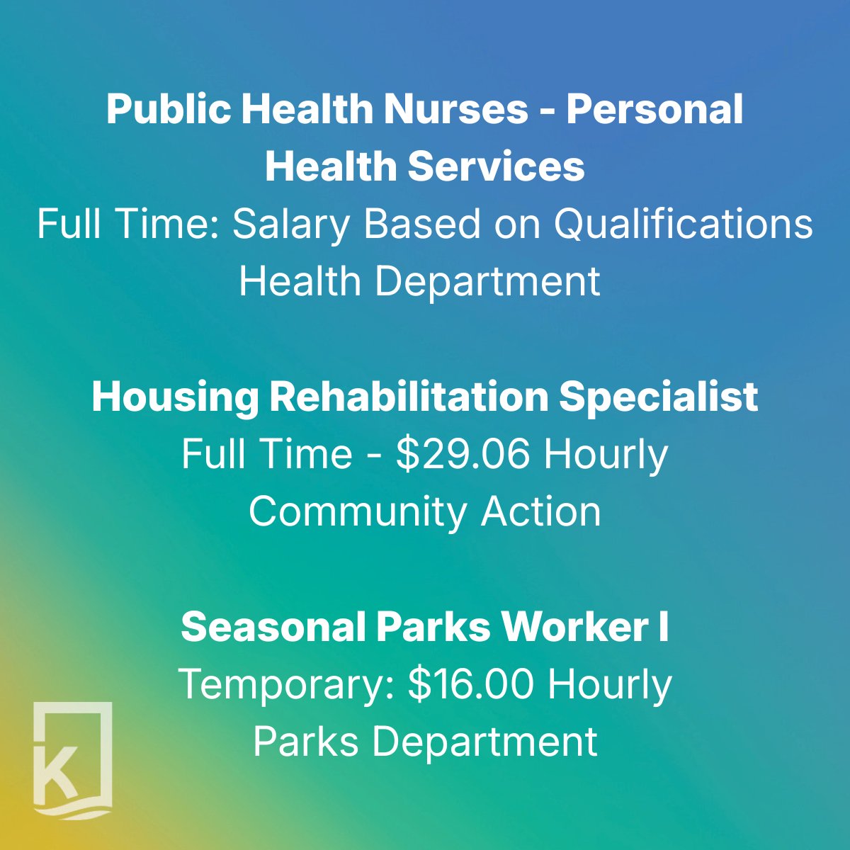 KentCountyMI's tweet photo. Looking for a career with community impact? We’re hiring! Join our team and help make a difference every day.

Apply at 🔗 https://t.co/jyzD15mK6p https://t.co/uv2yKJGLDZ