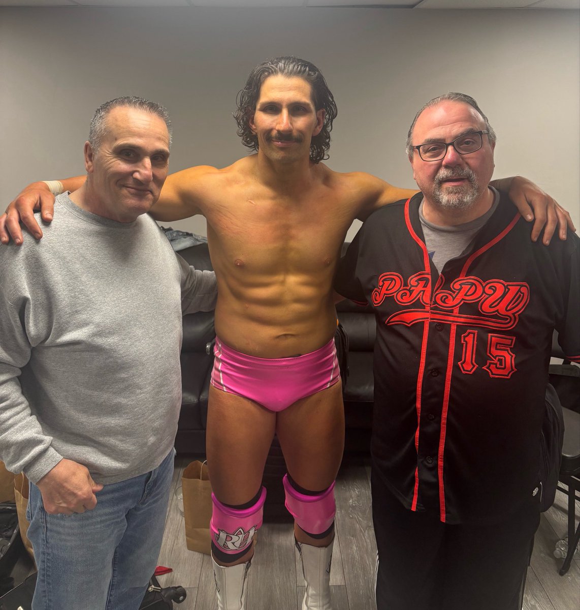 MostMarketable's tweet photo. Very special moment for me Saturday. 

Having my two trainers (Paul Roma &amp; Mario Mancini) watch me wrestle in the same building, the old Mid Hudson Civic Center, that was so instrumental in their careers years ago meant the world to me. https://t.co/PX95qXZeqi
