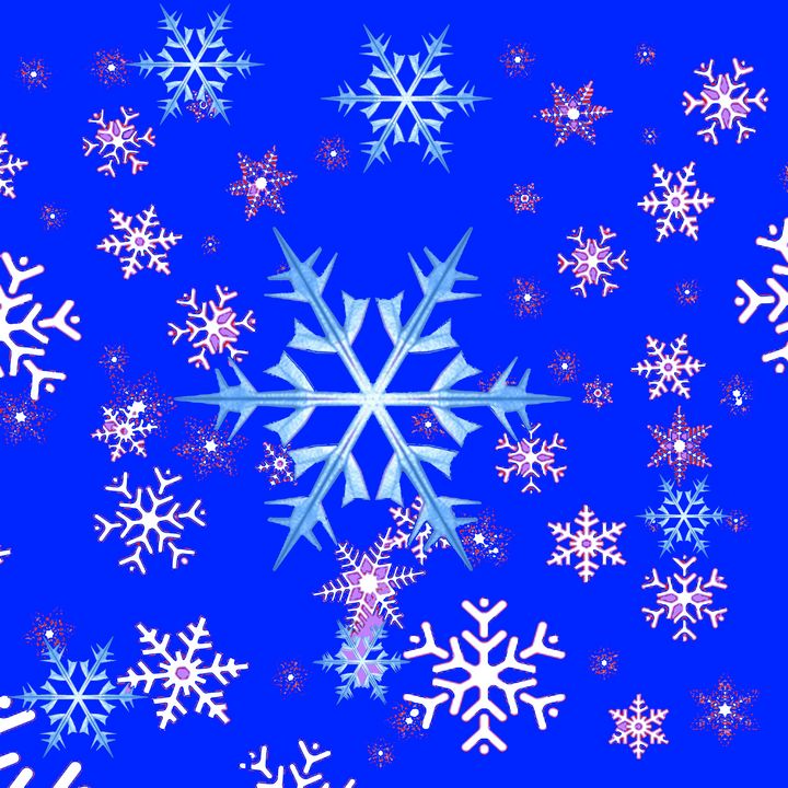 sharlesart's tweet photo. Art of the Day! "BLUE WINTER SNOWFLAKES". Buy at: https://t.co/boIGMuwwQw https://t.co/o6HGHPJQZf