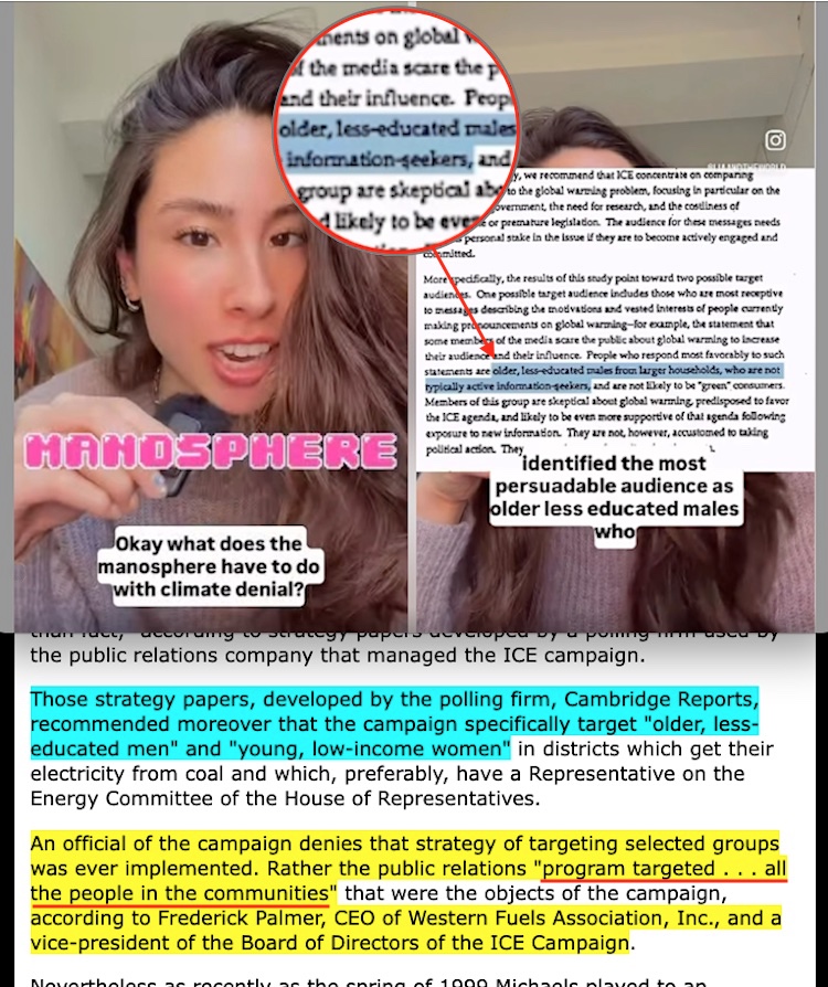 TheGelbspanFile's tweet photo. Case study on on how #EnviroActivists are enslaved to the #OneTrickPony accusation tactic of using a never-implemented, rejected '#FossilFuels industry memo' set.
"Social Media sez the Manosphere wants to 'Reposition Global Warming as Theory' "
https://t.co/YgGJk2zUT0 https://t.co/7Tl5Wths69