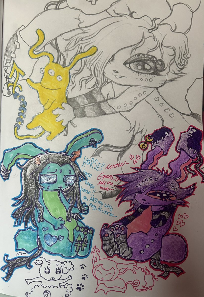 seasakitten's tweet photo. me and #equius talking about fun things like ponies and other such things ! he is a cute little #homestuck bunny https://t.co/gfhDR9Wrng