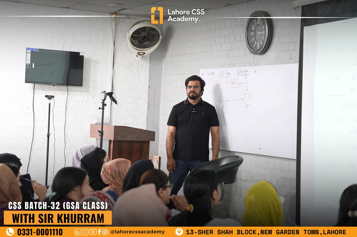lahore_css's tweet photo. CSS Batch-32 GSA Class With Sir Khurram

📞 Register Now: 0331 0001110
📍 Lahore CSS Academy, 13 Sher Shah Block, Garden Town, Lahore

#LCA #CSS2027 #CivilServices #LahoreCSSAcademy #CSSFuture #CSS2027 #csspreparation #CSSPakistan #lahoreCSS https://t.co/uQt9QIVWBy