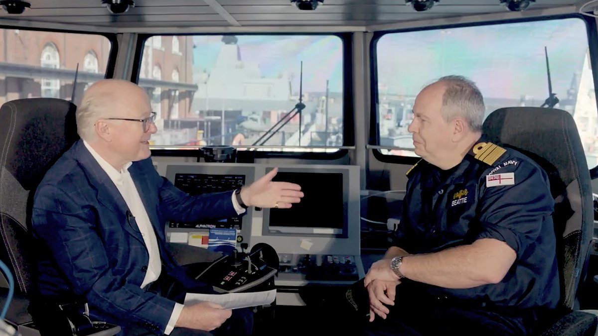 NavyLookout's tweet photo. The View From the Bridge

@StephenWatson39 interviews Vice Admiral Paul Beattie @SecondSeaLord exploring the Warfighting 2029 plan, the Hybrid Navy, operational readiness, autonomous systems and the realities of preparing for modern warfare in an increasingly complex global environment.

In association with @RNRMC 

https://t.co/xqBtc9VTzA