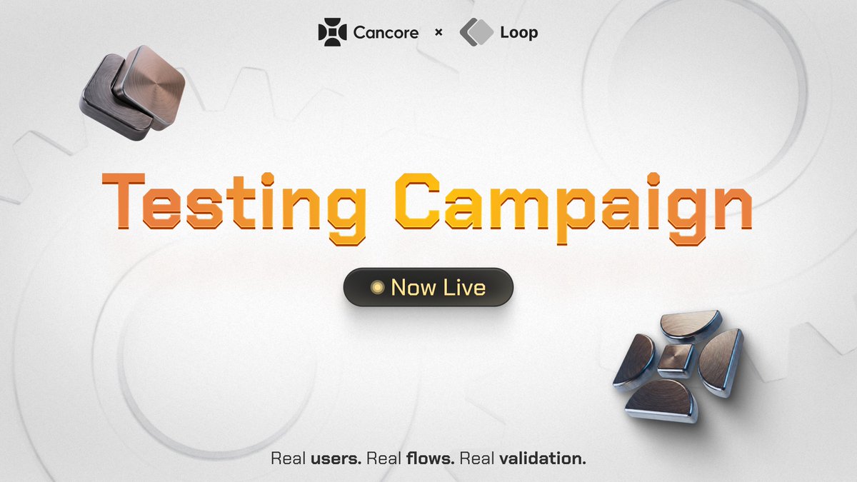 cancore_io's tweet photo. Loop x Cancore Testing Campaign is now live

Through our collaboration with @canton_loop and the Loop Wallet integration, the Loop community is now putting Cancore’s swap flows through real-world testing ahead of wider rollout.

This campaign turns live usage into signal – helping us refine the product, strengthen the experience, and prepare for what comes next.

Real users. Real flows. Real validation.