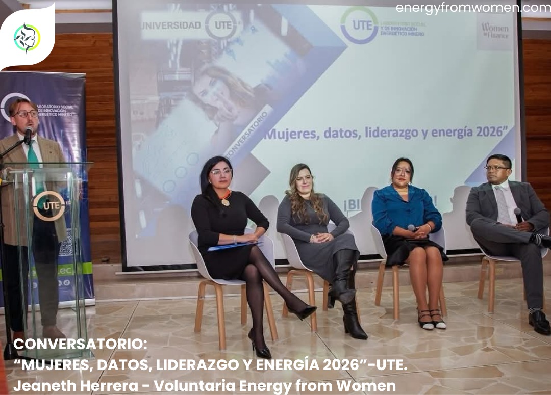 EnergyfromWomen's tweet photo. Conversatorio: MUJERES, DATOS, LIDERAZGO Y ENERGÍA 2026” organizado por UTE.

ENERGY FROM WOMEN fue invitada a participar con nuestra voluntaria, Jeaneth Herrera, fue un evento con una organización impecable.

#EnergyfromWomen https://t.co/5hztf9K4MF