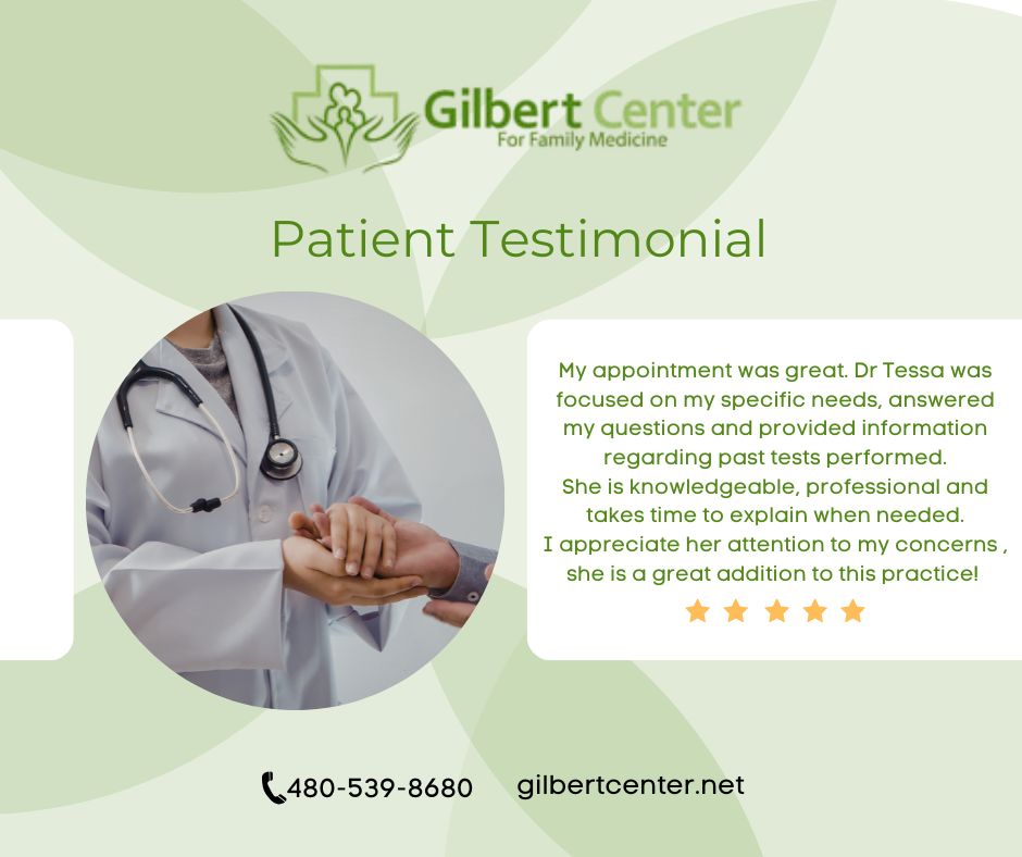 GilbertCFM's tweet photo. Personalized care that truly listens. 💙
We’re grateful for your kind words and trust in our team.

#PatientTestimonial #TrustedCare #gilbertcenterforfamilymedicine https://t.co/W9nmCF8M45