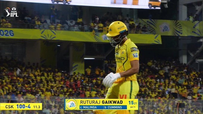 HustlerCSK's tweet photo. Ruturaj's batting has been an absolute torture for our mental health.

PATHETIC. https://t.co/bwPfkQHiXq