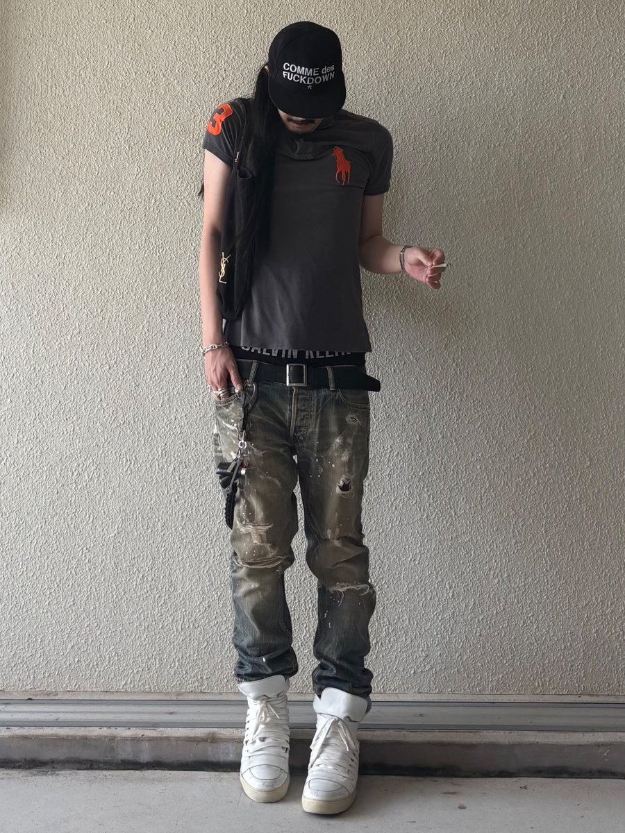 chiefkeef着用 fuckthisindustry SWAG ビックポニー