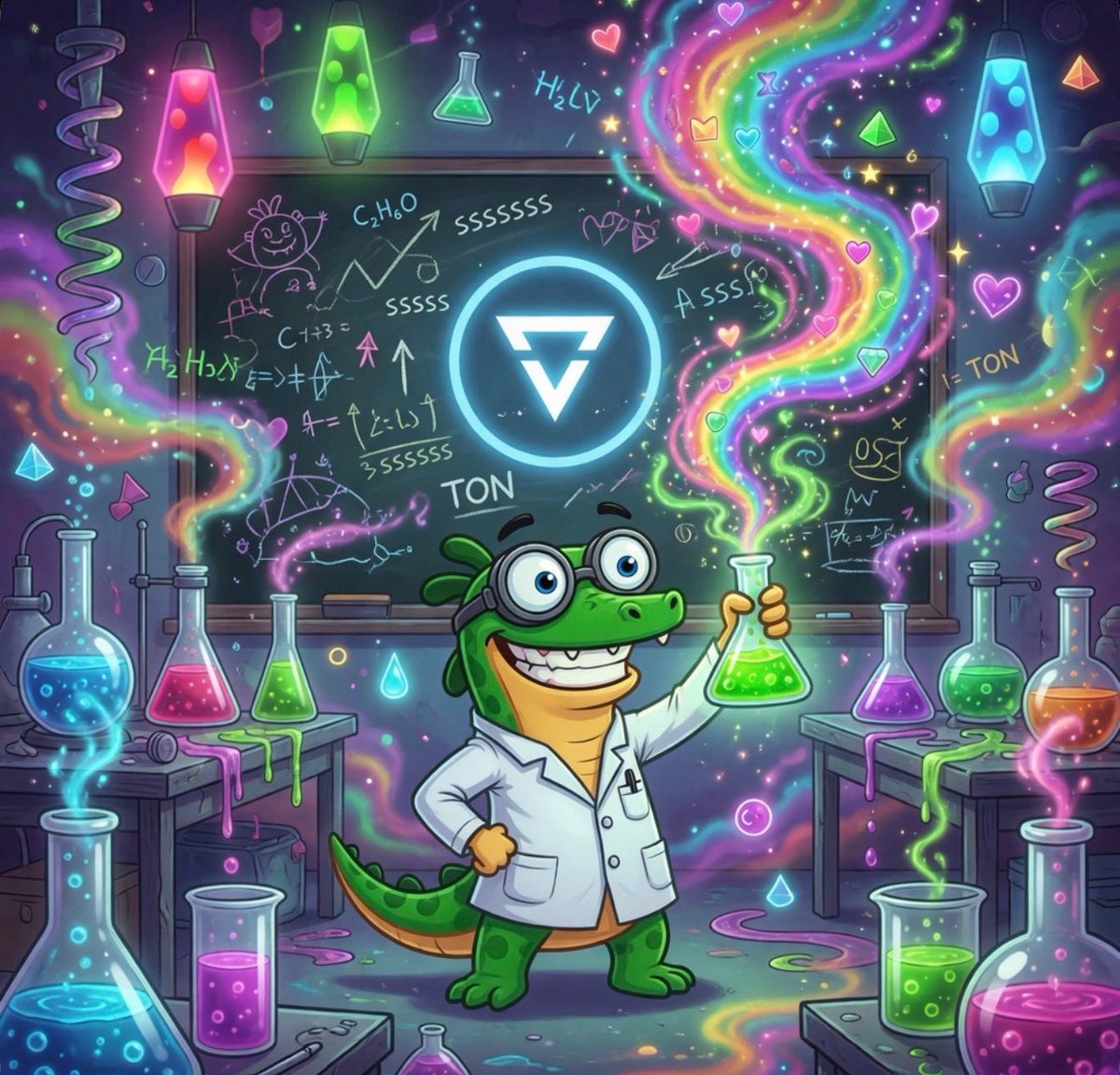 RareBirdsGram's tweet photo. deep in the $ton chain, in a lab made of light

the lezard stirs a formula made of code, hopium, and crystallization

the colony will know it when they taste it

ssssss🦎🧪 https://t.co/ztuNMyVVMm