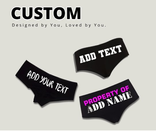 CustomPanties's tweet photo. CUSTOM Designed by You, Loved by You ❤️

Add any name, phrase, inside joke, or romantic message you want. 

From “Property of [Name]” to whatever makes her smile — these premium cotton boyshorts are made exactly how you want.

Our Boyshorts are the perfect gift she'll love.

Full blog post on how our custom panties work → https://t.co/6g3uzHnaZq

What would you put on yours? Drop your idea below 👇

#CustomPanties #PersonalizedGift #GiftForHer