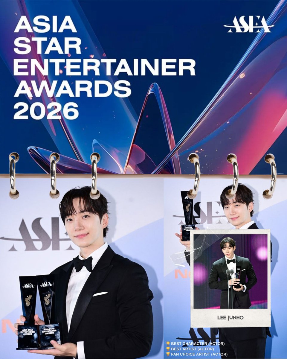 actmires's tweet photo. Congratulations to @le3jh 
on receiving three awards at the Asia Star Entertainer Awards 2026. This well-deserved honor marks a shining milestone in his journey. May his future shine brighter with every step. https://t.co/YMLCrOfRJp