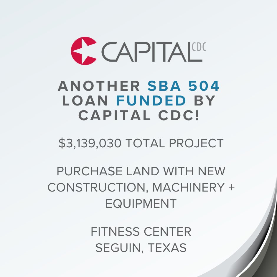 CapitalCDC's tweet photo. #SBA504 #Loan #CommercialRealEstate #Financing #SmallBusiness #Seguin #Texas https://t.co/wk2NSLVrzE