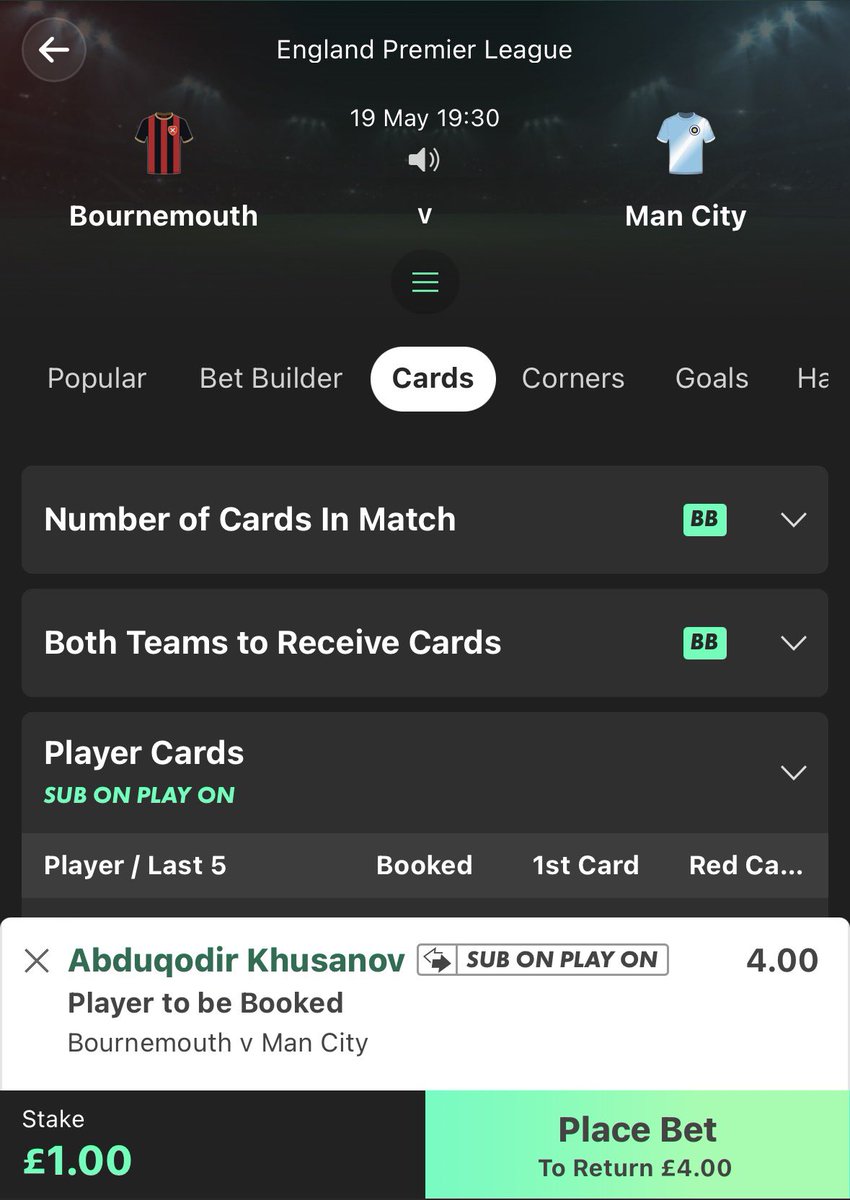 Match Day Bets tweet media