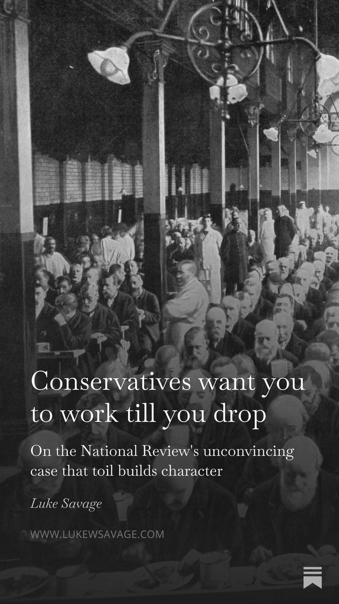 LukewSavage's tweet photo. Right wing opposition to the idea of a shorter working week reveals something critical about the reactionary imagination — my latest for Substack. https://t.co/n49tXkibQu