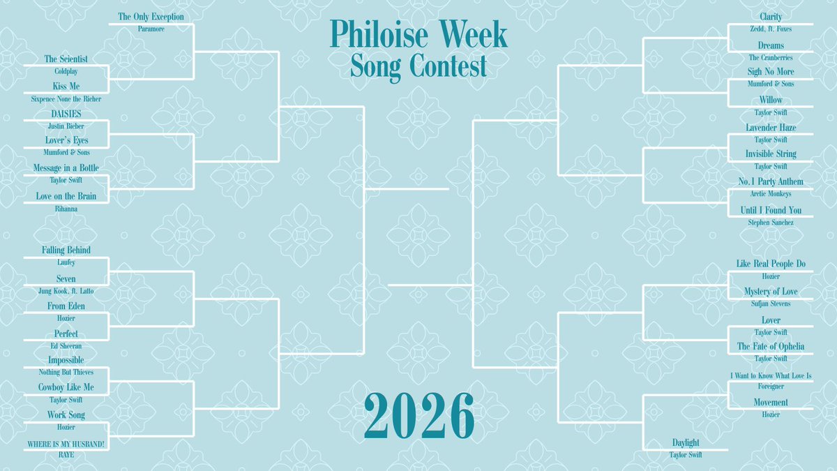 Philoise_Week's tweet photo. Speaking of notes, in our survey this year, we asked you to note songs that bring Philoise to mind.
Over 100 songs were submitted! We trimmed the list down to 30 songs that were submitted twice or more &amp; are proud to present...

The First Inaugural Philoise Week Song Contest!! https://t.co/GUH3cndSit