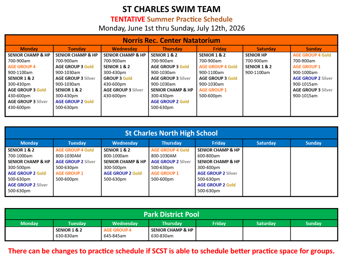 SCSTSwimming's tweet photo. Practice Cancellations / Changes (05/18/2026)​​​​​​​​​​​​​​​​​​

PRACTICE CHANGE 05/18 thru 31 due to maintenance at SCNHS pool. SCST Google Calendar, LINK https://t.co/FfisFKPmYa

For more SCST calendar information please follow this https://t.co/FfisFKPmYa. https://t.co/4PMRaFTq4k
