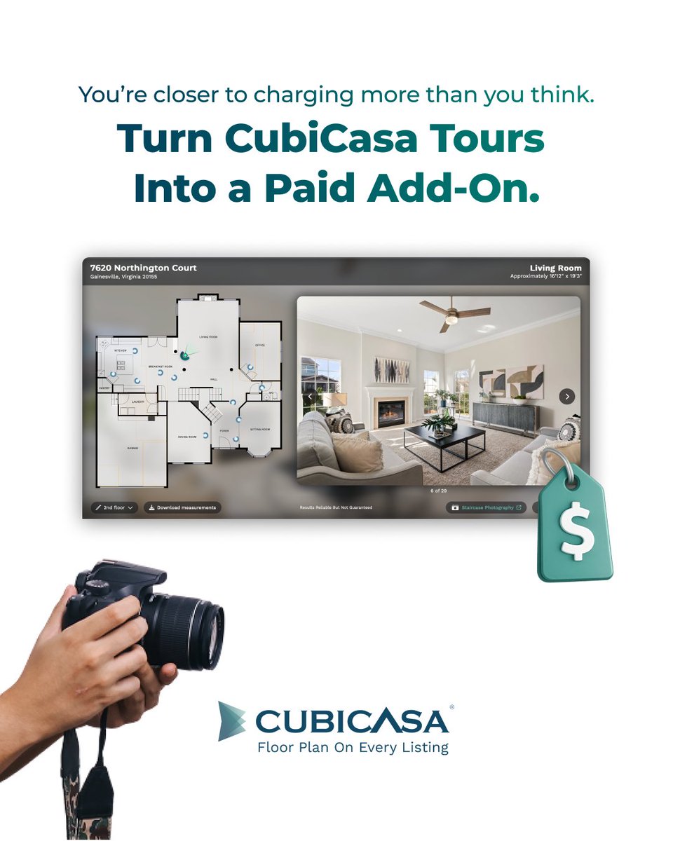 CasaCubi's tweet photo. Most Photographers Are Missing This Opportunity 📷
You can turn CubiCasa Tour into a new revenue stream.
This is where you increase your average order value.

Learn more: https://t.co/icB548jSUX https://t.co/CivNFlUSaY