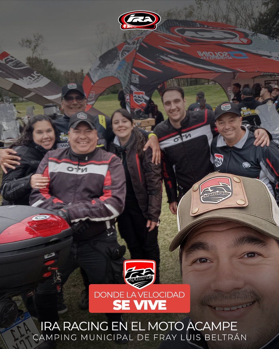 iraracing's tweet photo. 🏍️IRA RACING PRESENTE EN EL MOTO ACAMPE DE FRAY LUIS BELTRÁN 🇦🇷

🔥Vivimos un fin de semana increíble junto a la comunidad motoquera en el Moto Acampe realizado en el Camping Municipal de Fray Luis Beltrán.

🏍️IRA RACING - UNA MARCA DE SOLDINI AUTOPARTES

#IRARacing
#MotoAcampe https://t.co/8g0jMbIs4G