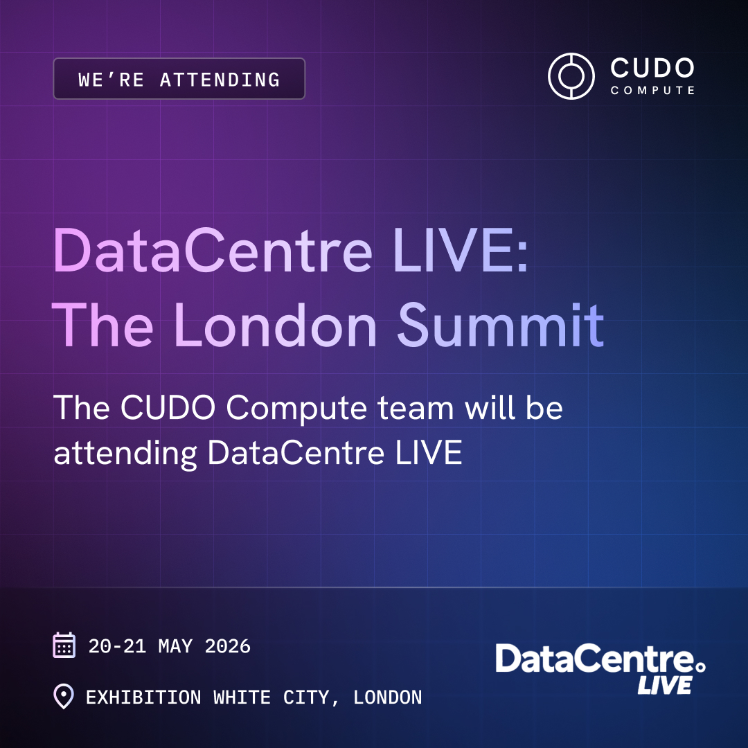 Cudo_Compute's tweet photo. The CUDO Compute team will be on the ground at Data Centre LIVE (@DataCentre_Mag) this week speaking with operators, partners and infrastructure leaders about the realities shaping AI infrastructure deployment today.

As AI demand accelerates, the conversation is shifting far beyond GPUs alone. Power availability, grid readiness, cooling, delivery timelines and operational execution are now becoming the defining factors behind scalable AI infrastructure.

Looking forward to the discussions ahead and catching up with partners, peers and others across the industry.

If you’re attending, come say hello:

Dean Fletcher
Kir Devaser (@flowerpower_96) 
Mark Richman
Michael Jones
Mohamed A.