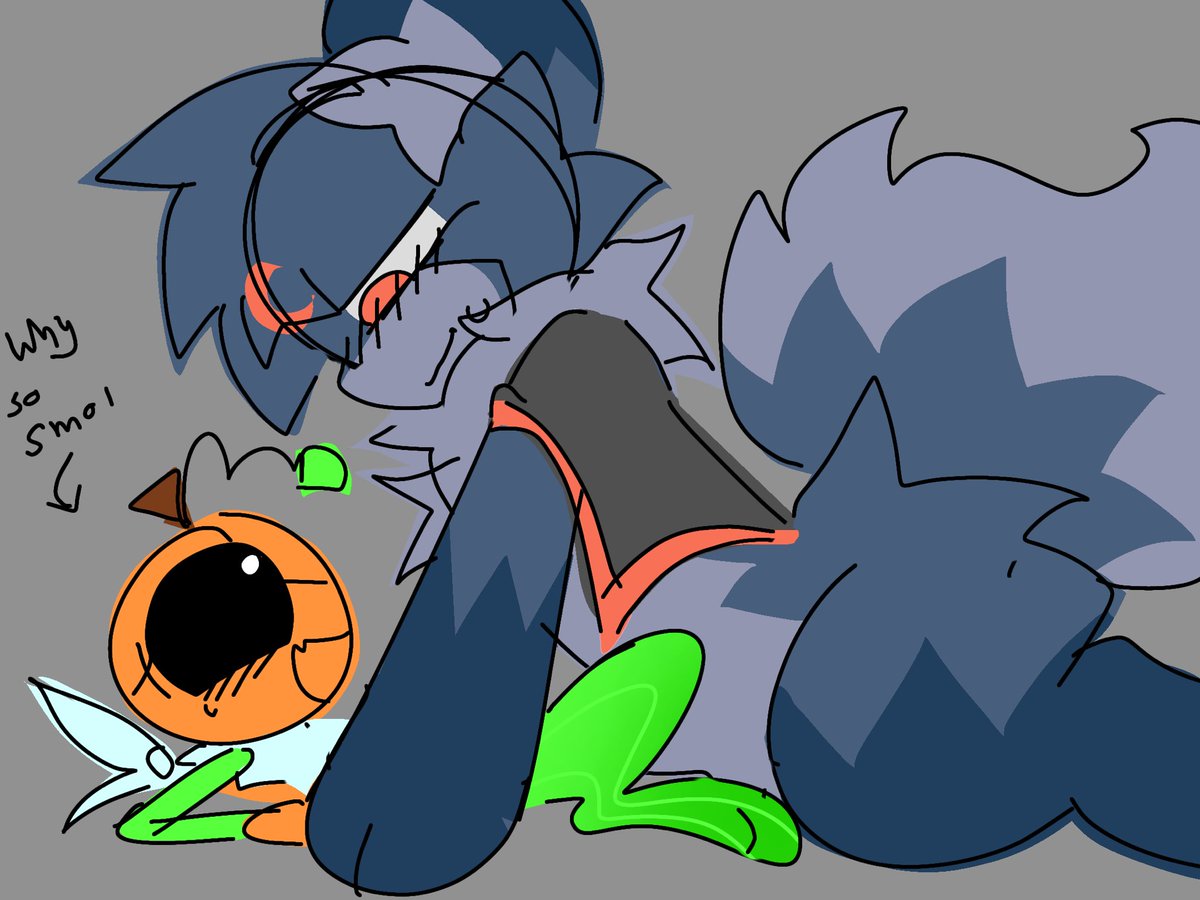 bingomangi's tweet photo. #DEADTOONS | I keep accidently making the  big alpha wolf top the omega pumpkin…. im sorry……. https://t.co/O76i39TXKC