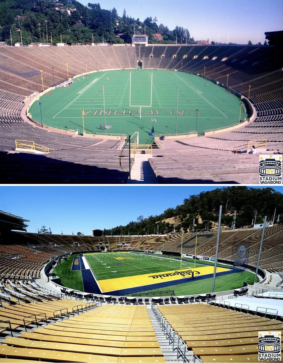 StadiumVagabond's tweet photo. ๐๏ธ California Memorial Stadium, Berkeley, CA
๐ธ Circa 1993 & 2024 (photos from opposite ends of stadium)
๐ป Home of the Cal Bears ๐๐
๐
Opened 1923
๐ฅ Capacity 63,000
๐ Built on top of the Hayward Faultโก๏ธ
#calbears #calfootball #ucberkeley #berkeley #cal https://t.co/s7xEdNDArf