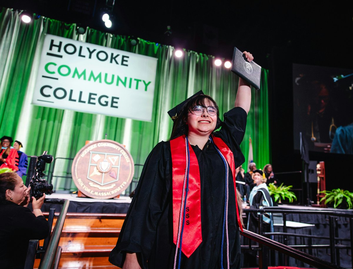 HolyokeCC's tweet photo. Graduation is almost here! 🎉 

Join us for Holyoke Community College's 79th Commencement on Saturday, May 30, at the MassMutual Center in Springfield. The ceremony kicks off at 10 a.m. 

Cheers to the class of 2026! 🥳 https://t.co/eeokd3T6GA