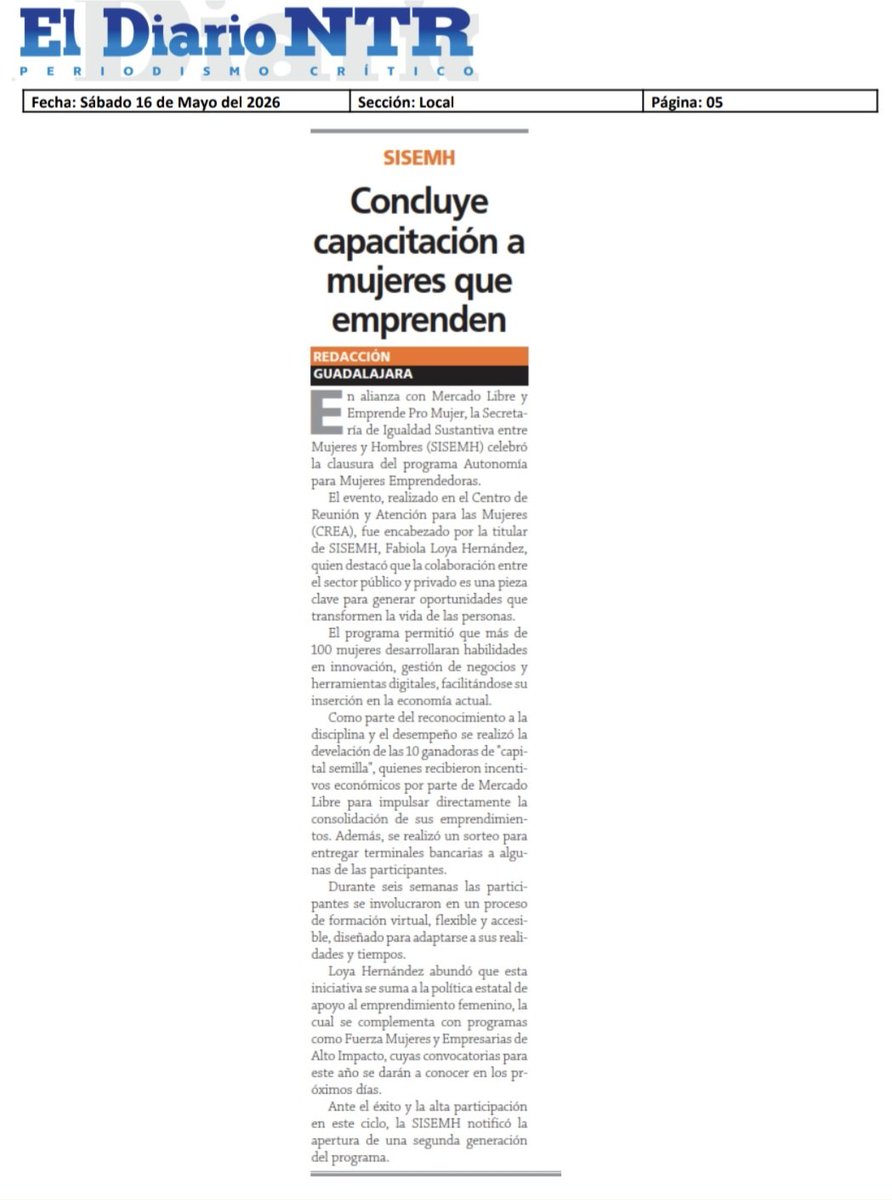 FabiolaLoya_'s tweet photo. Más de 100 emprendedoras fueron beneficiadas con el programa "Autonomía para Mujeres Emprendedoras", que impulsamos desde Secretaría de @IgualdadJalisco en colaboración con @MercadoPagoMex para brindarles herramientas digitales y formación en gestión de negocios.

Aquí les comparto más acerca de esta capacitación. 👇

@cronicajalisco
@antenanoticias
@NTRGuadalajara