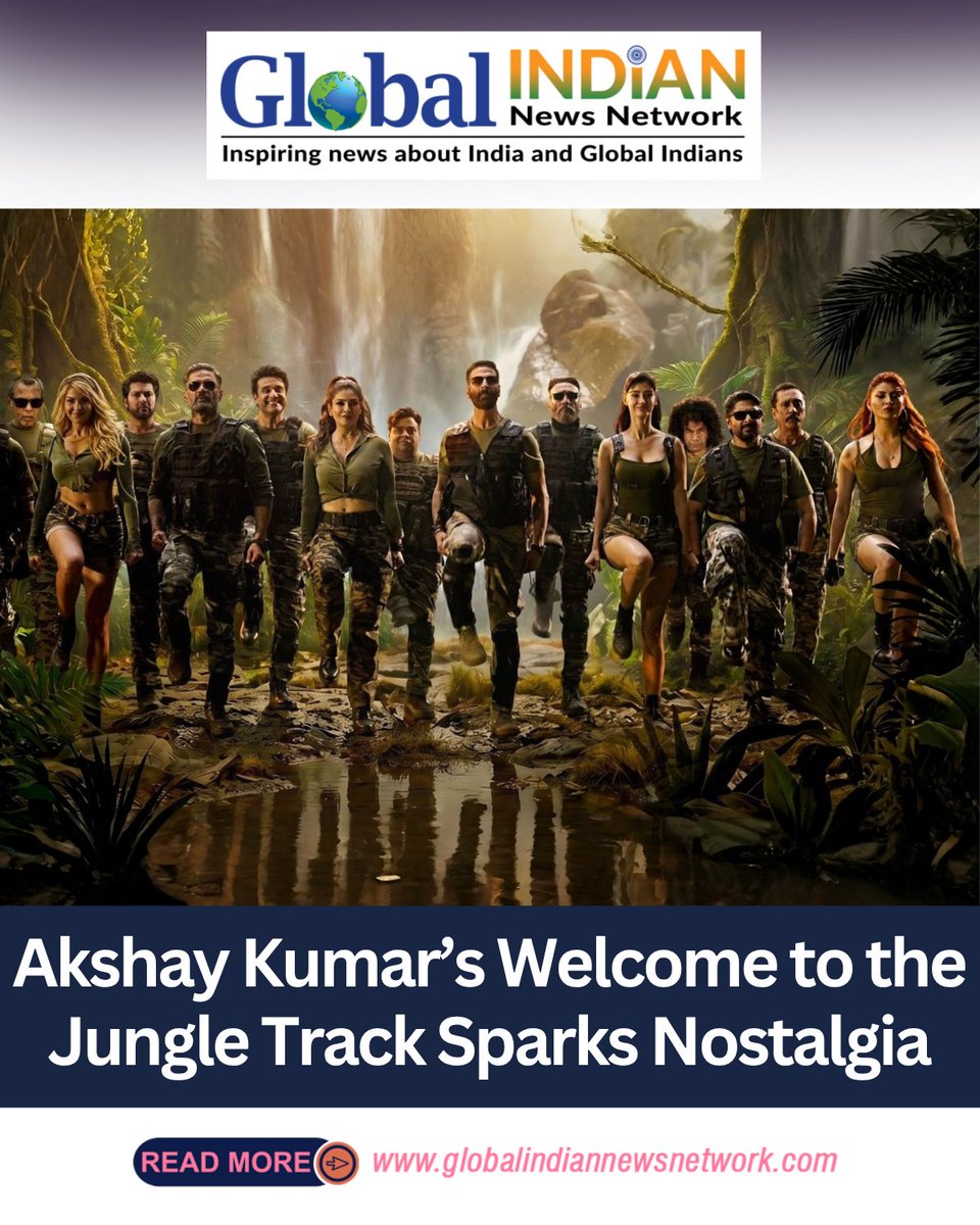 GlobalIndin's tweet photo. The latest track from Welcome To The Jungle brings back nostalgic Bollywood vibes and excites fans online. ๐ฌ๐ถ
Read more: https://t.co/3zLNR4LKV4
@globalindiannewsnetwork
#AkshayKumar #Bollywood #WelcomeToTheJungle #Music #Entertainment #GINN https://t.co/LPFvyHImXy