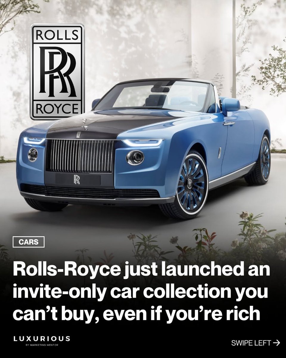 EllieThomp31937's tweet photo. Rolls-Royce is taking luxury to its purest form with its latest Coachbuild collection, where cars are no longer just vehicles but one-of-one works of art. This ultra-exclusive program invites select clients to co-create entirely unique models from sc... https://t.co/m4Y8nXCg3t