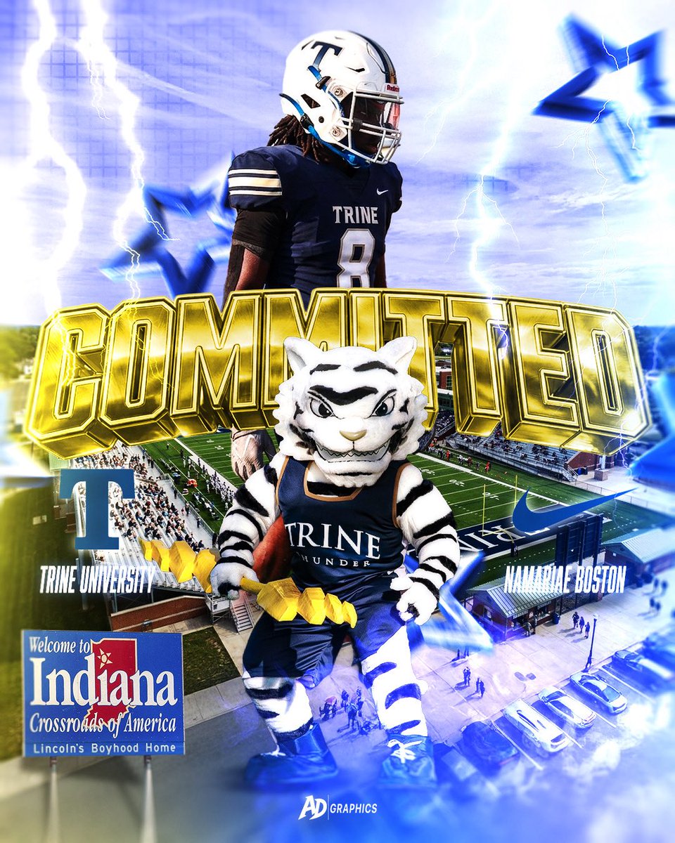namariaeeB's tweet photo. 100% committed. Thankful for my family, teammates, and coaches for believing in me. Excited to announce I’ll be playing  football at trine university⚡️ #committed @CoachRRiley @Coach_Ricker @MiloG84 @coachrandle1 https://t.co/d0bcwO5k7v