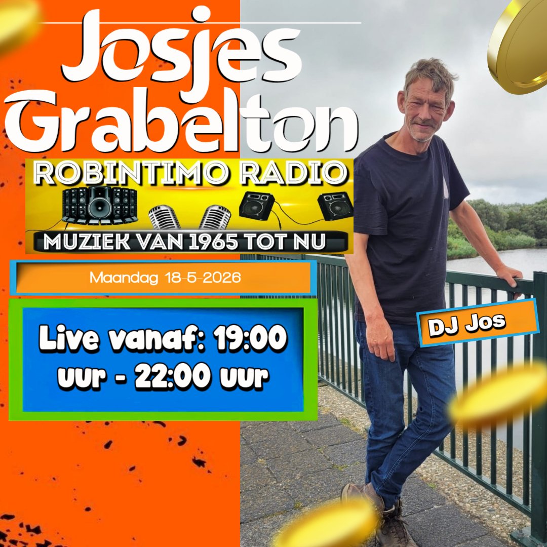 RobintimoRadio's tweet photo. Luister gezellig naar DJ Jos  met zijn Grabbelton!
Vraag jouw favoriete verzoeknummer aan en zing lekker mee!
Chat gezellig mee en maak er samen een feestje van via https://t.co/vOjIOZFGzT.

#winschoten #Scheemda #groningen #Wagenborgen #hoogezand #veendam #RobintimoRadio https://t.co/qtJo7exZkL