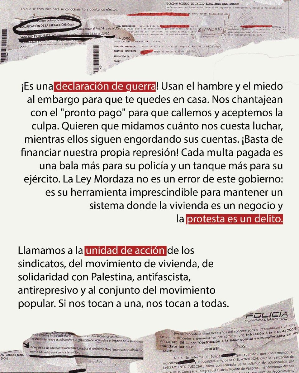 Movimiento Antirrepresivo De Madrid tweet media