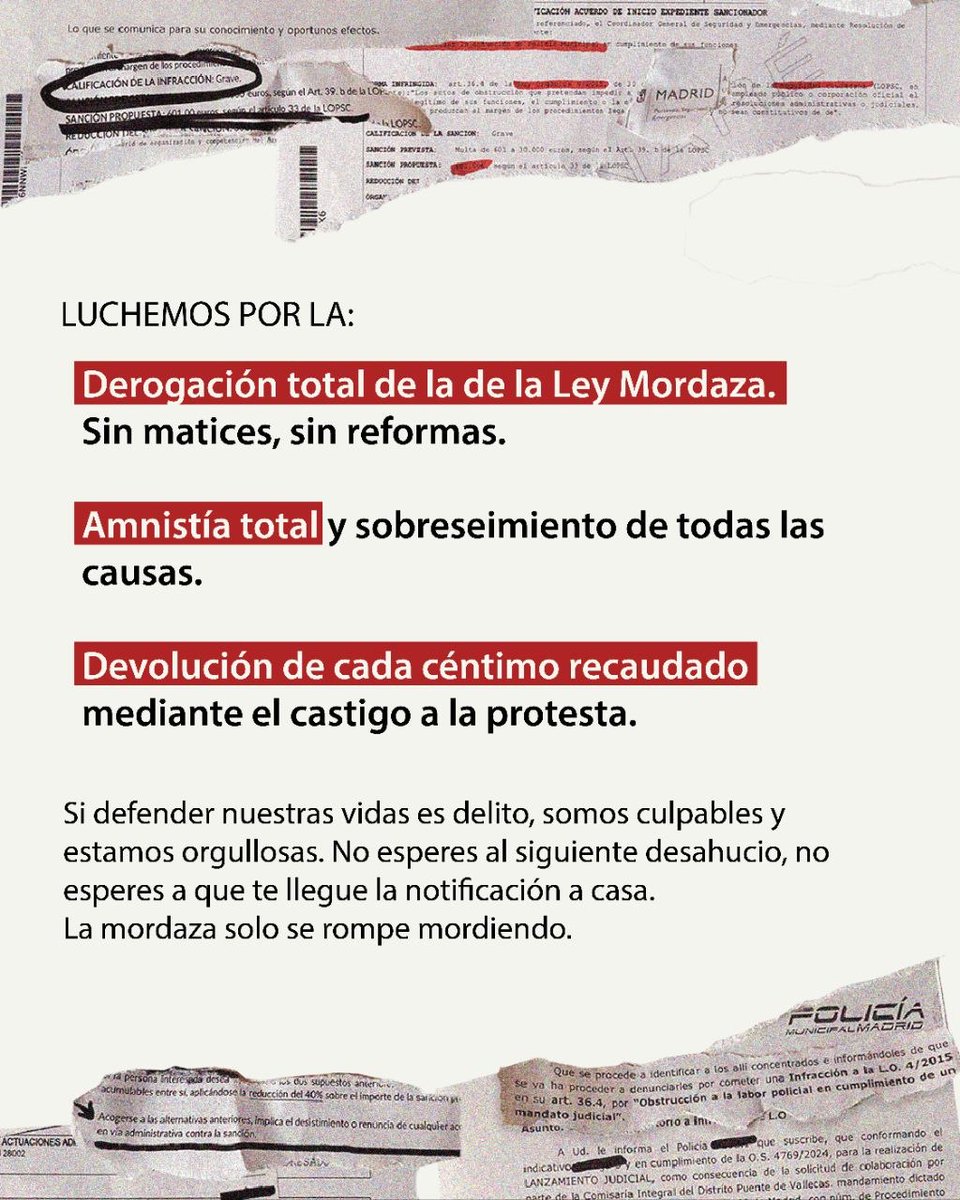 Movimiento Antirrepresivo De Madrid tweet media