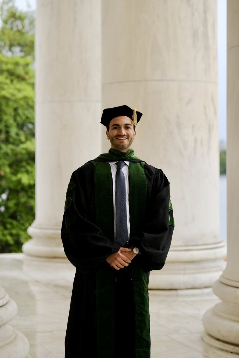 RyanMAntar's tweet photo. Truly takes a village, officially done with medical school! @GWSMHS https://t.co/taLe28Utxe