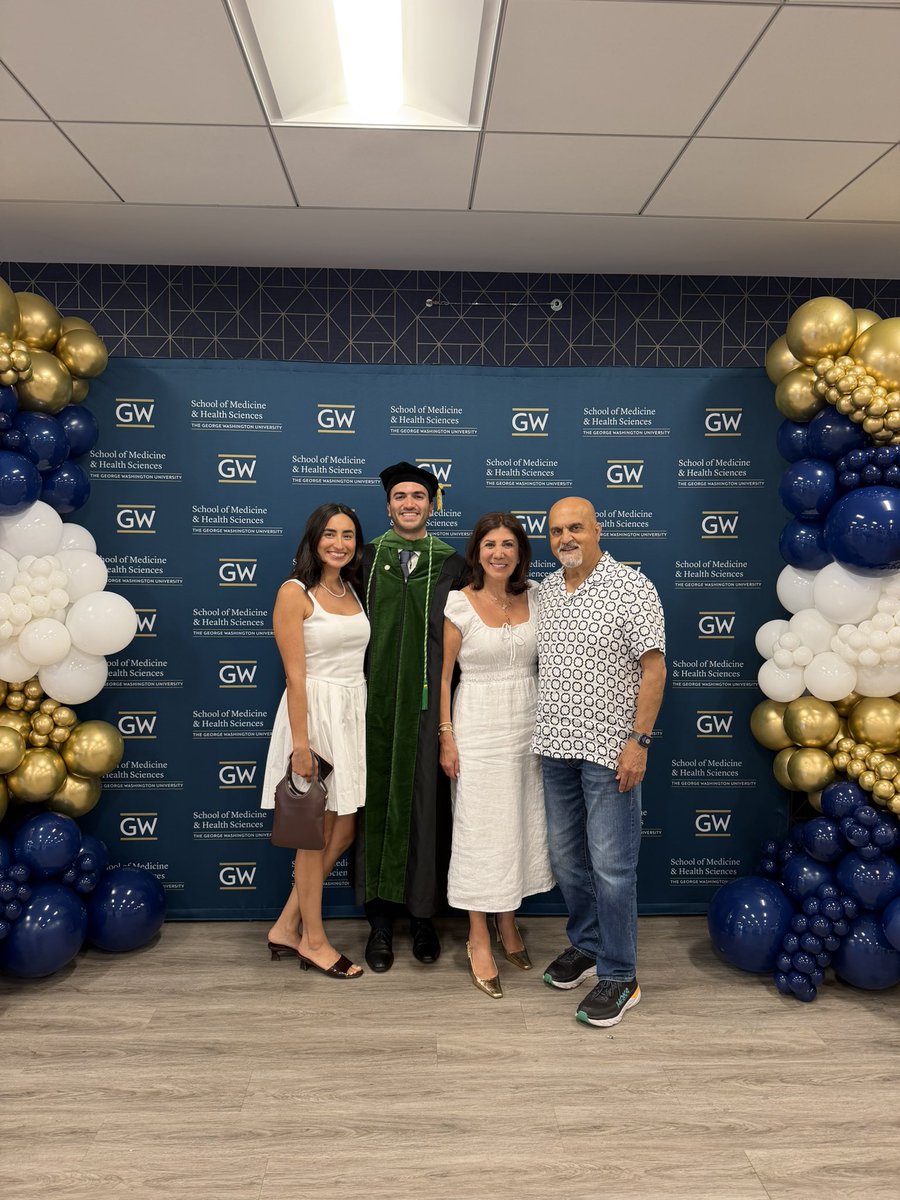 RyanMAntar's tweet photo. Truly takes a village, officially done with medical school! @GWSMHS https://t.co/taLe28Utxe