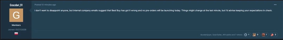 ioeshu's tweet photo. It seems like GTA 6 Pre Orders won't be going live today https://t.co/phscjEWYKg