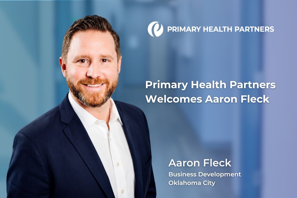 PHPDPC's tweet photo. Primary Health Partners is proud to welcome Aaron Fleck to the team as our newest Business Development representative serving the Oklahoma City market.

Welcome to the team, Aaron. Oklahoma City is in great hands.

https://t.co/7tOdpTy7rw

#PrimaryHealthPartners #PHPcares https://t.co/kBf6NmeJkQ